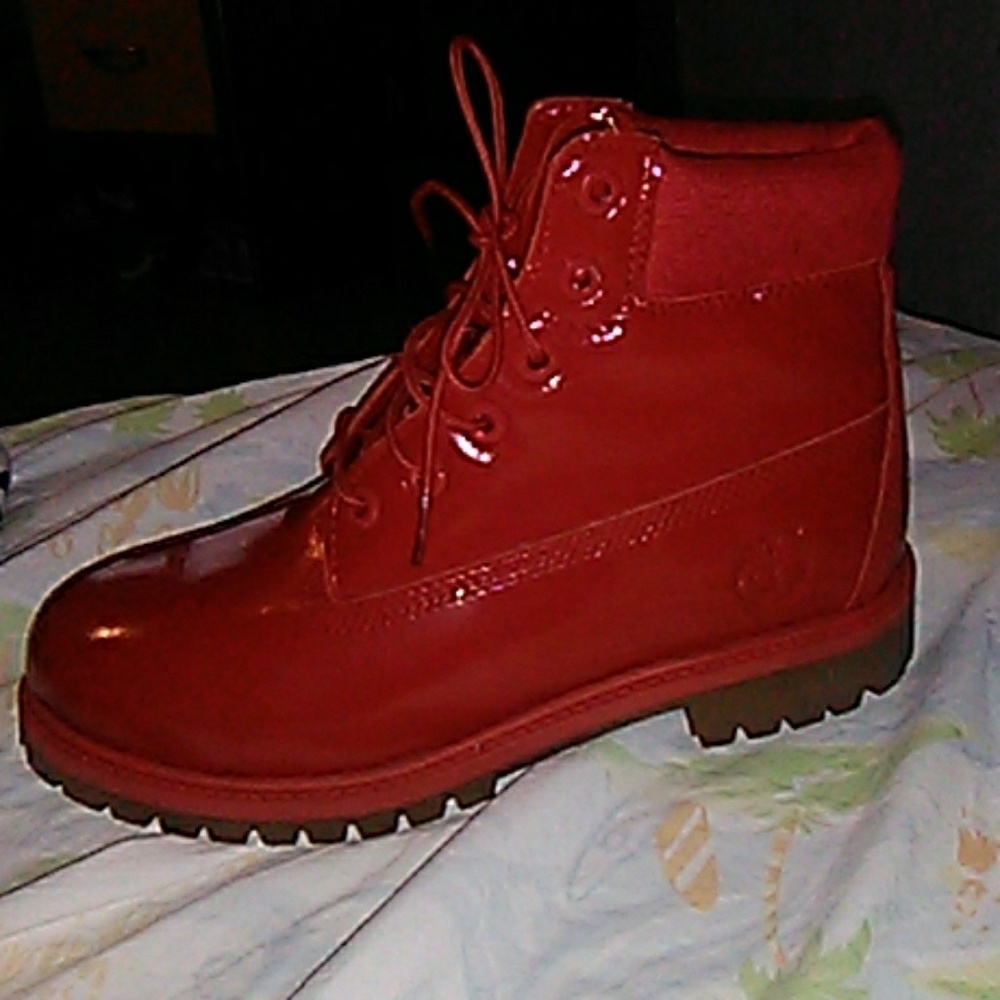 Timberland boots red shine size 6 1/2